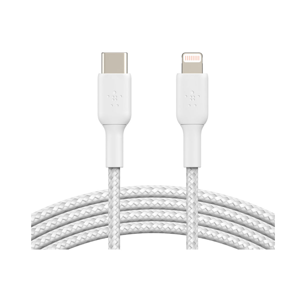 (L)Cable Belkin braided lightning a USB-C negro 1m