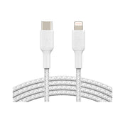 (L)Cable Belkin braided lightning a USB-C negro 1m