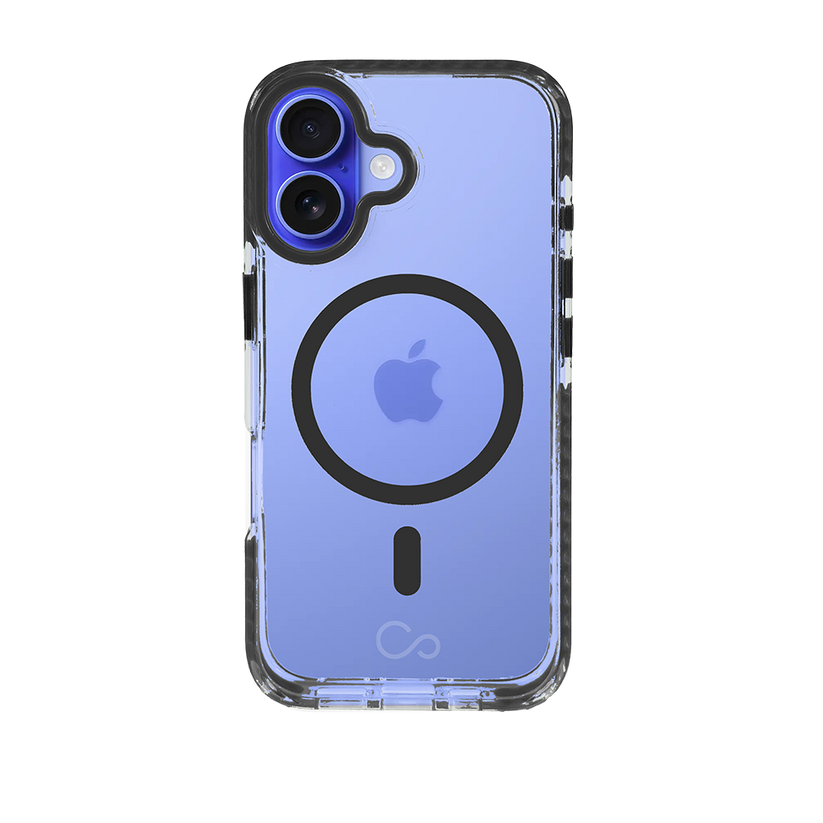 Estuche iCon clear/black con magsafe para iPhone 16