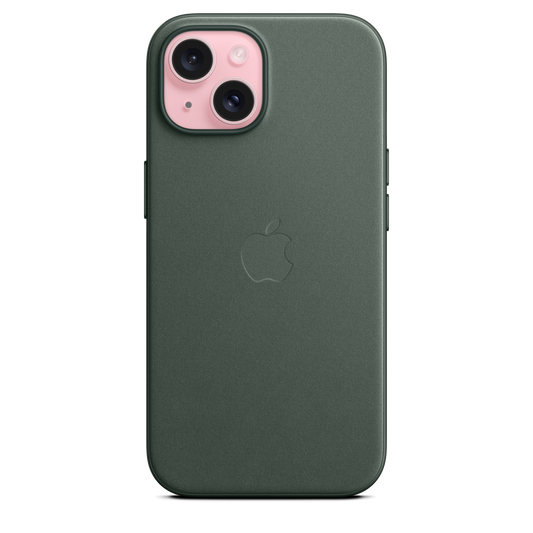 Funda de FineWoven con MagSafe para el iPhone 15 - Verde conífera