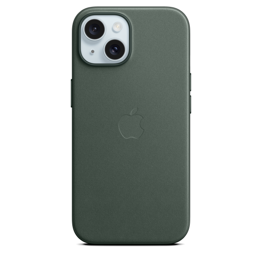 Funda de FineWoven con MagSafe para el iPhone 15 - Verde conífera