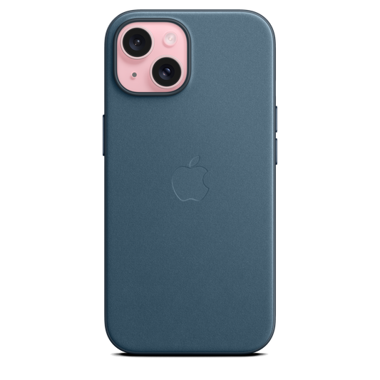 Funda de FineWoven con MagSafe para el iPhone 15 - Azul pacífico