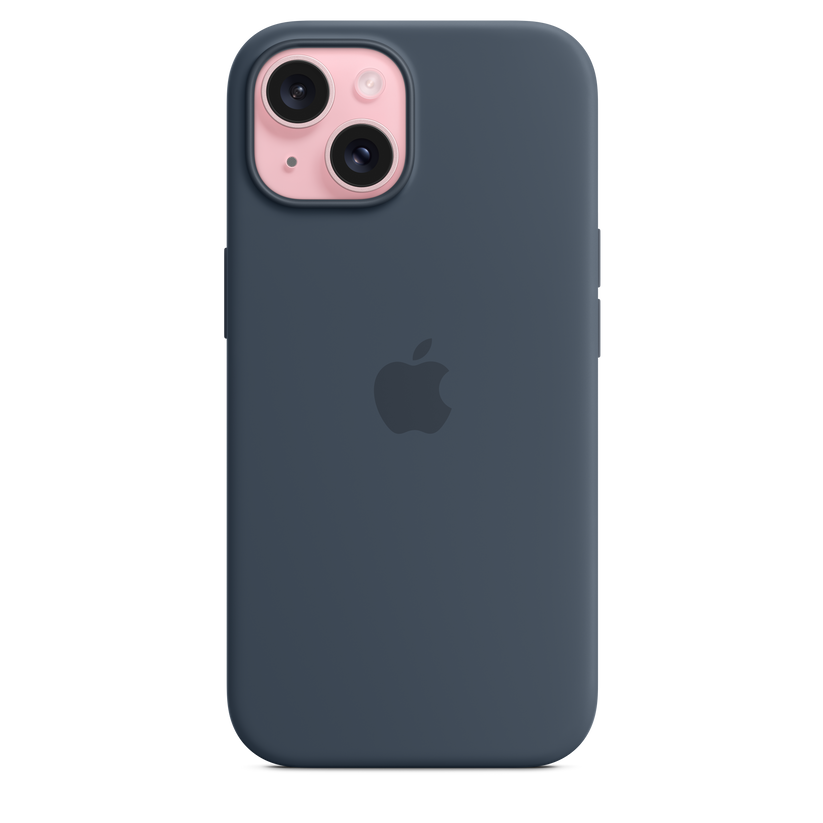 Funda de silicón con MagSafe para el iPhone 15 - Azul tormenta