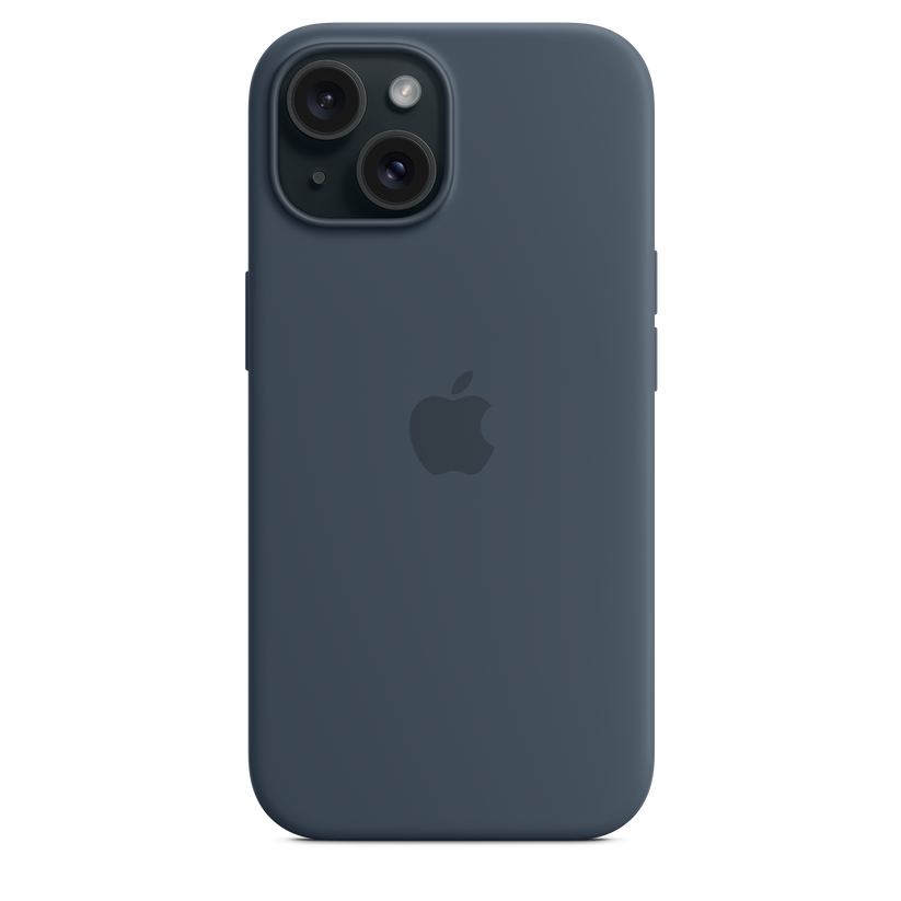 Funda de silicón con MagSafe para el iPhone 15 - Azul tormenta