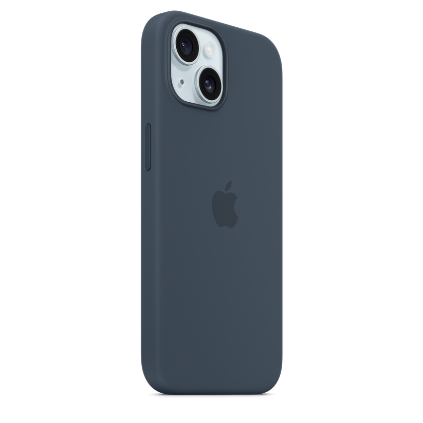 Funda de silicón con MagSafe para el iPhone 15 - Azul tormenta