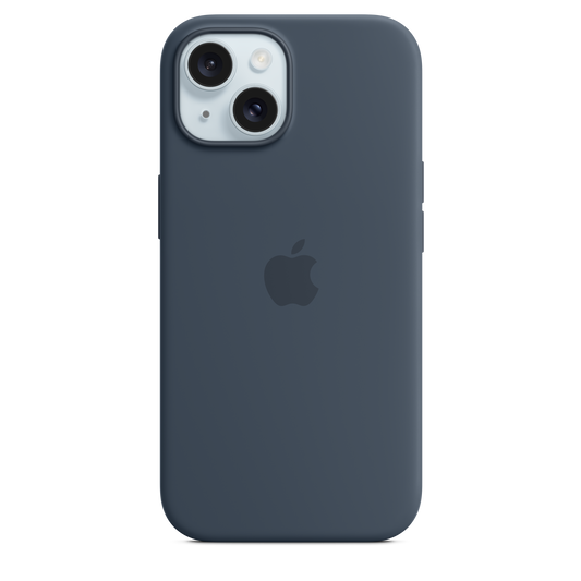 Funda de silicón con MagSafe para el iPhone 15 - Azul tormenta