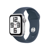 Apple Watch SE GPS • Caja de aluminio color plata de 40 mm • Correa deportiva azul tormenta - S/M