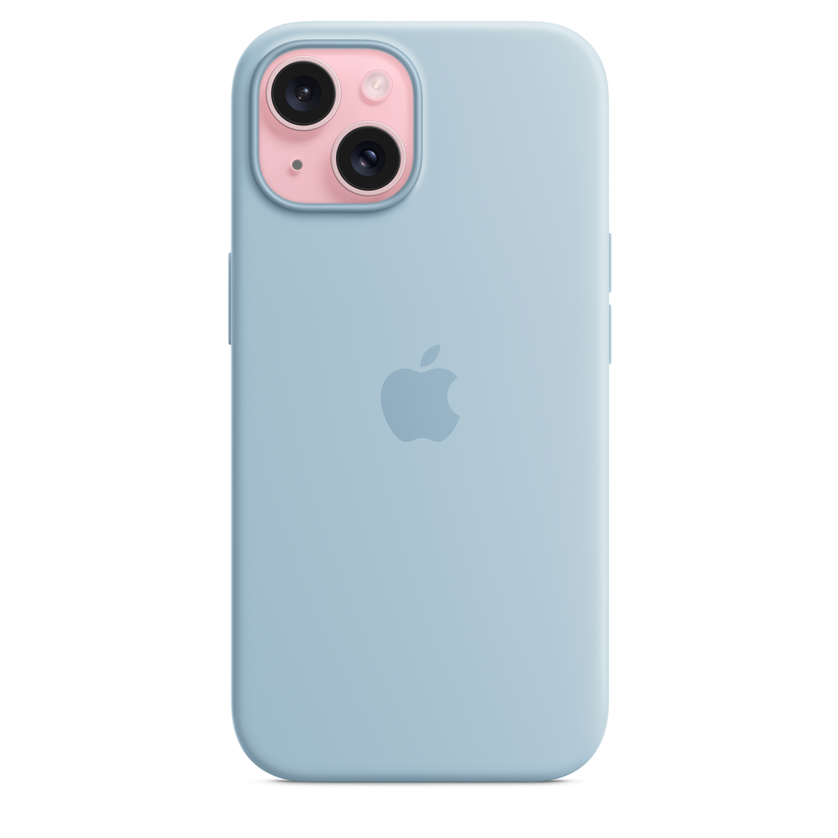 Carcasa de silicona con MagSafe para el iPhone 15 - Azul claro