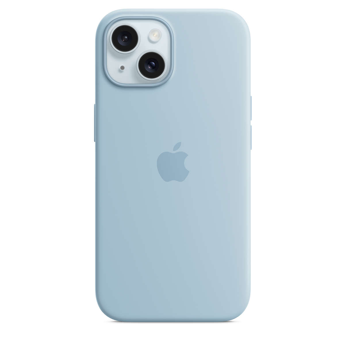 Carcasa de silicona con MagSafe para el iPhone 15 - Azul claro