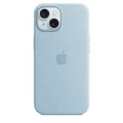Carcasa de silicona con MagSafe para el iPhone 15 - Azul claro