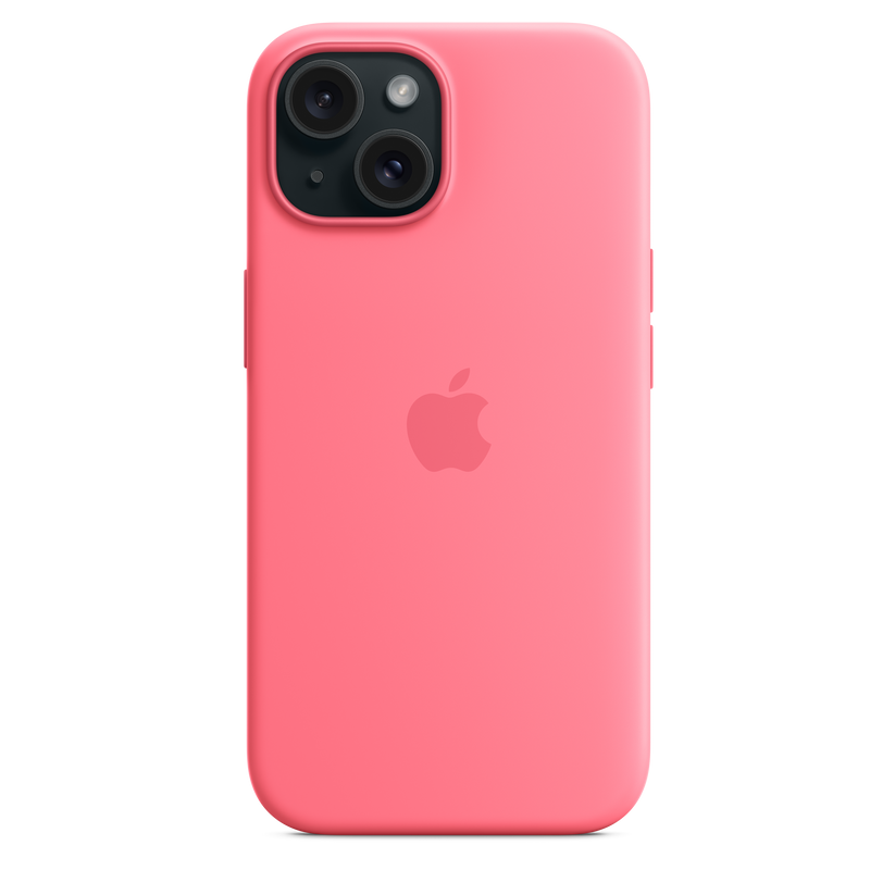 Carcasa de silicona con MagSafe para el iPhone 15 - Rosado