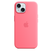 Carcasa de silicona con MagSafe para el iPhone 15 - Rosado