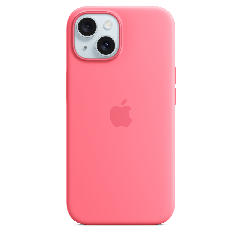 Carcasa de silicona con MagSafe para el iPhone 15 - Rosado