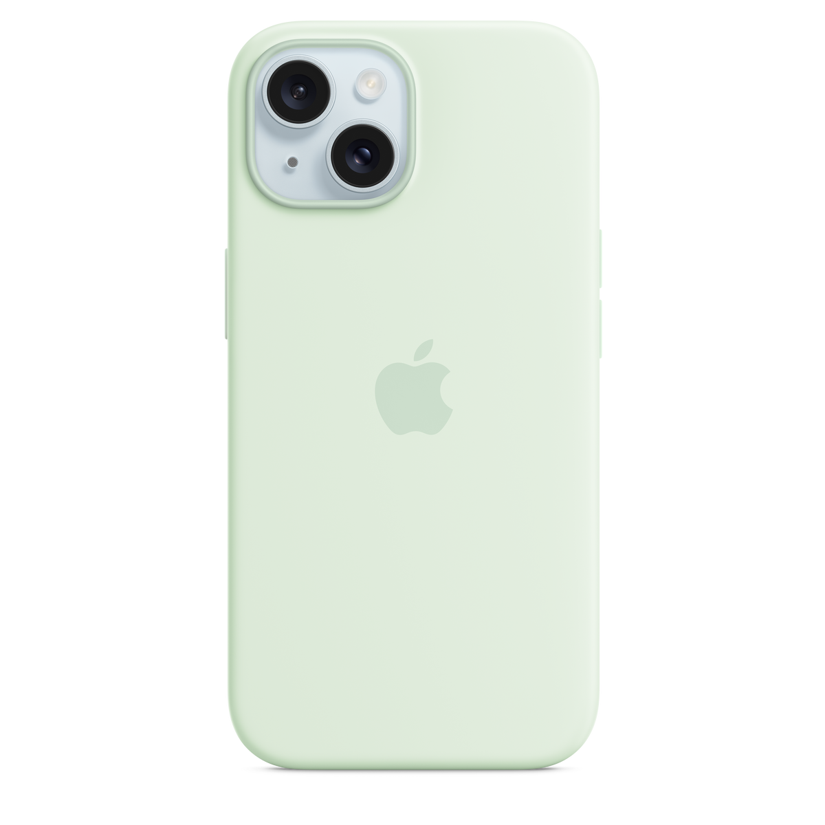 Carcasa de silicona con MagSafe para el iPhone 15 - Color menta claro