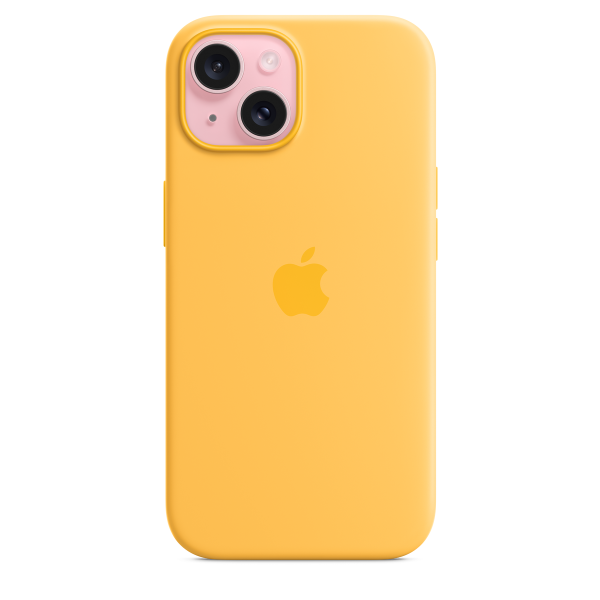 Carcasa de silicona con MagSafe para el iPhone 15 - Amarillo solar