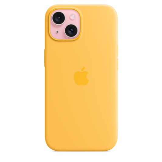 Carcasa de silicona con MagSafe para el iPhone 15 - Amarillo solar