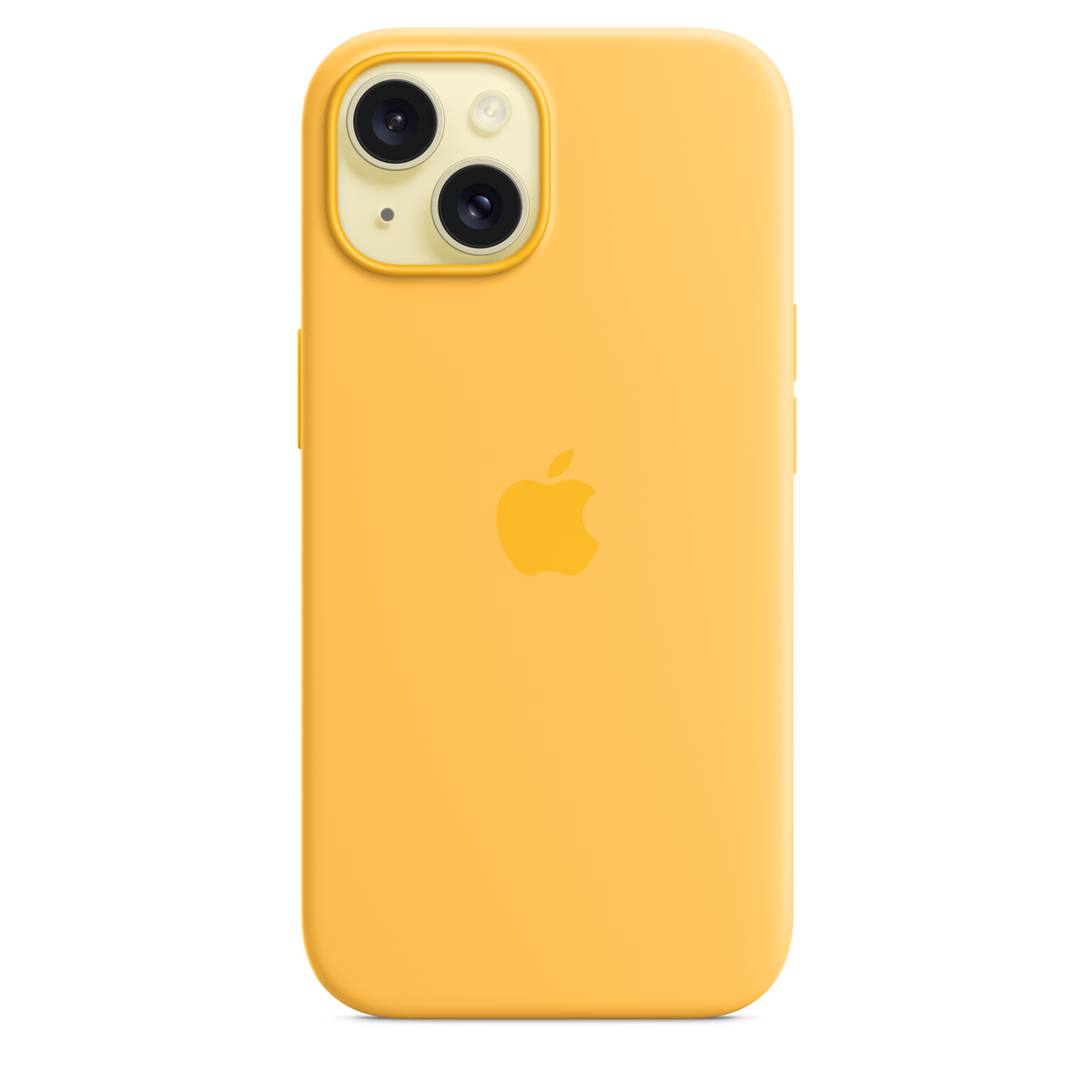 Carcasa de silicona con MagSafe para el iPhone 15 - Amarillo solar