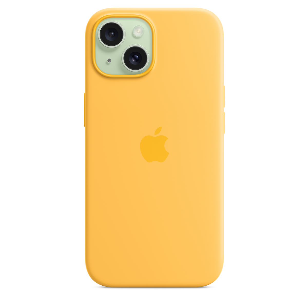 Carcasa de silicona con MagSafe para el iPhone 15 - Amarillo solar