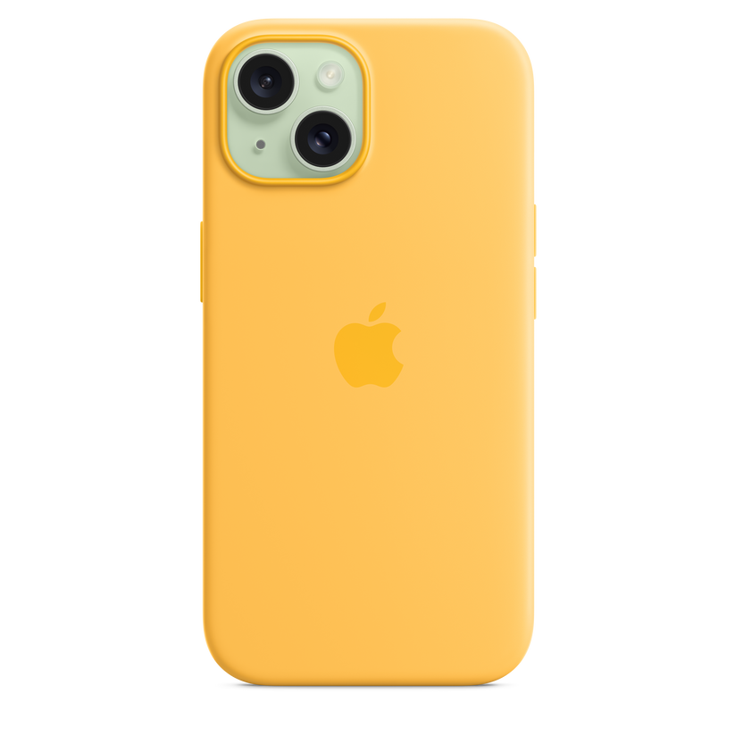 Carcasa de silicona con MagSafe para el iPhone 15 - Amarillo solar