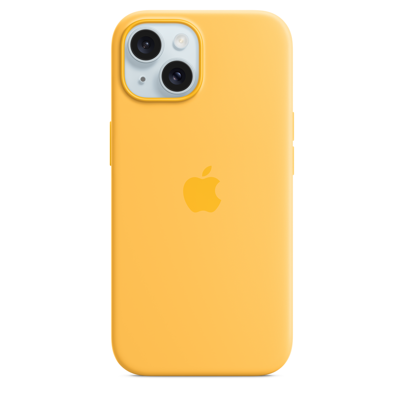 Carcasa de silicona con MagSafe para el iPhone 15 - Amarillo solar