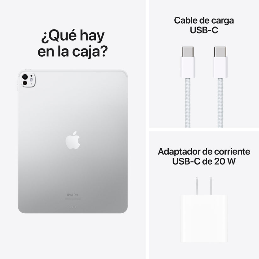 iPad Pro de 13 pulgadas Wi-Fi 1 TB Vidrio estándar - Plata (M4)