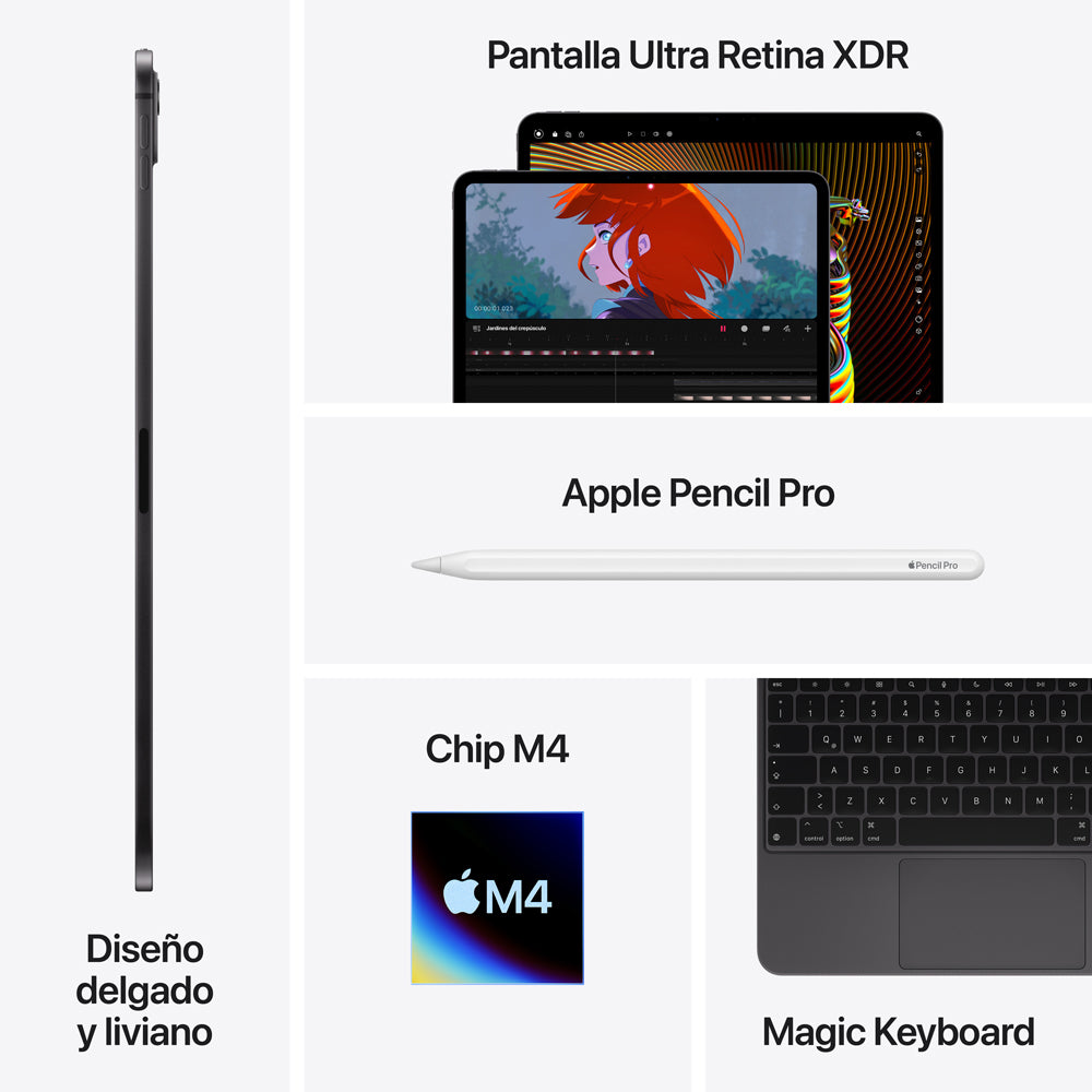 iPad Pro de 13 pulgadas Wi-Fi 2 TB Vidrio nanotexturizado - Negro espacial (M4)