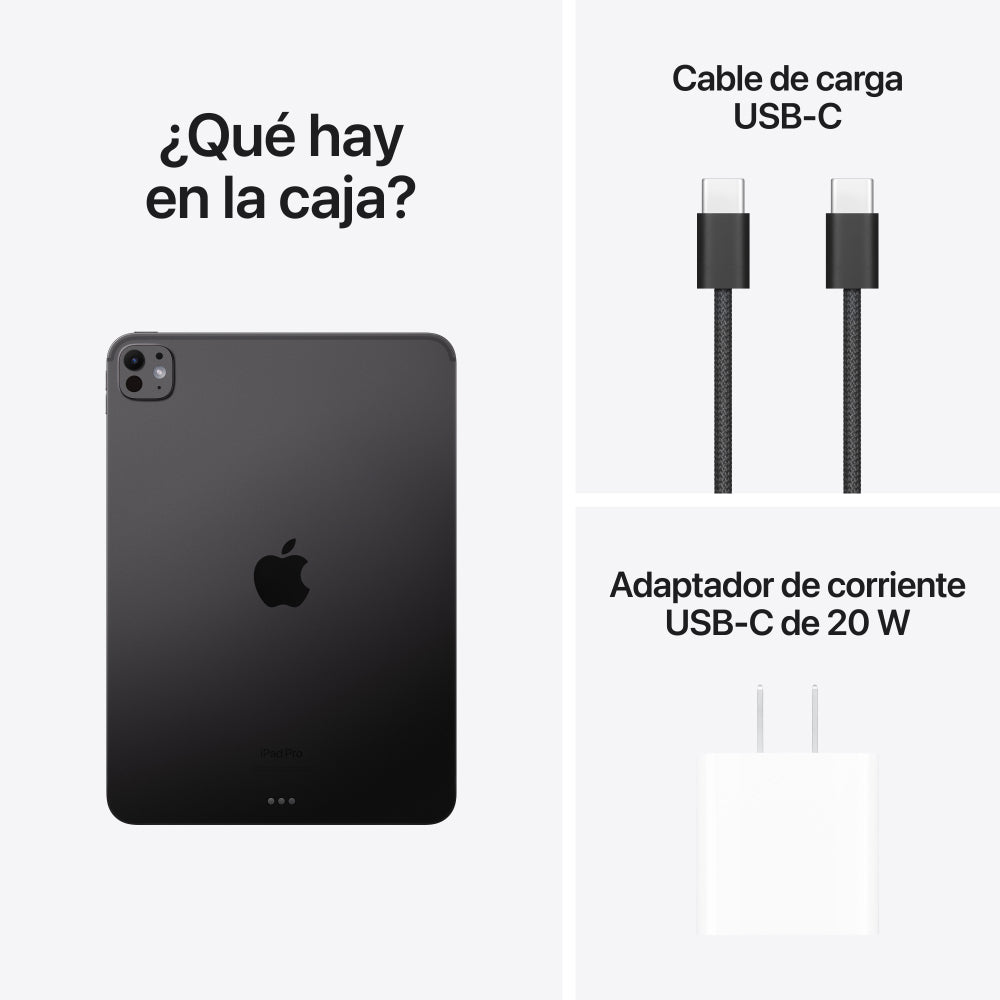 iPad Pro de 11 pulgadas Wi-Fi 256 GB Vidrio estándar - Negro espacial (M4)