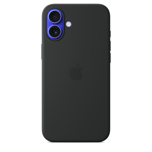 Funda de silicón con MagSafe para el iPhone 16 Plus - Negro