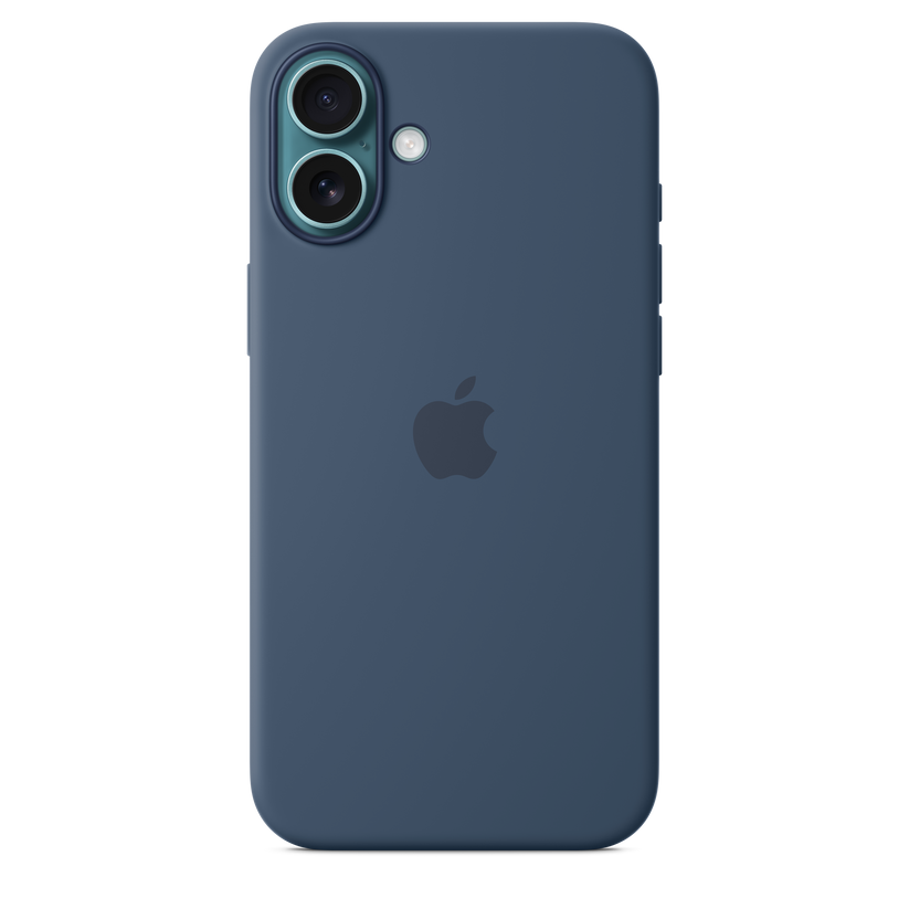 Funda de silicón con MagSafe para el iPhone 16 Plus - Azul denim