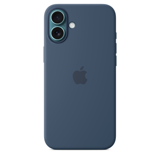 Funda de silicón con MagSafe para el iPhone 16 Plus - Azul denim