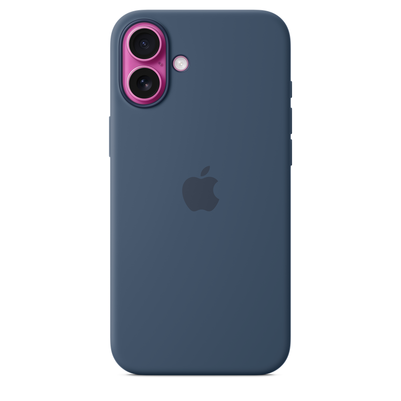 Funda de silicón con MagSafe para el iPhone 16 Plus - Azul denim