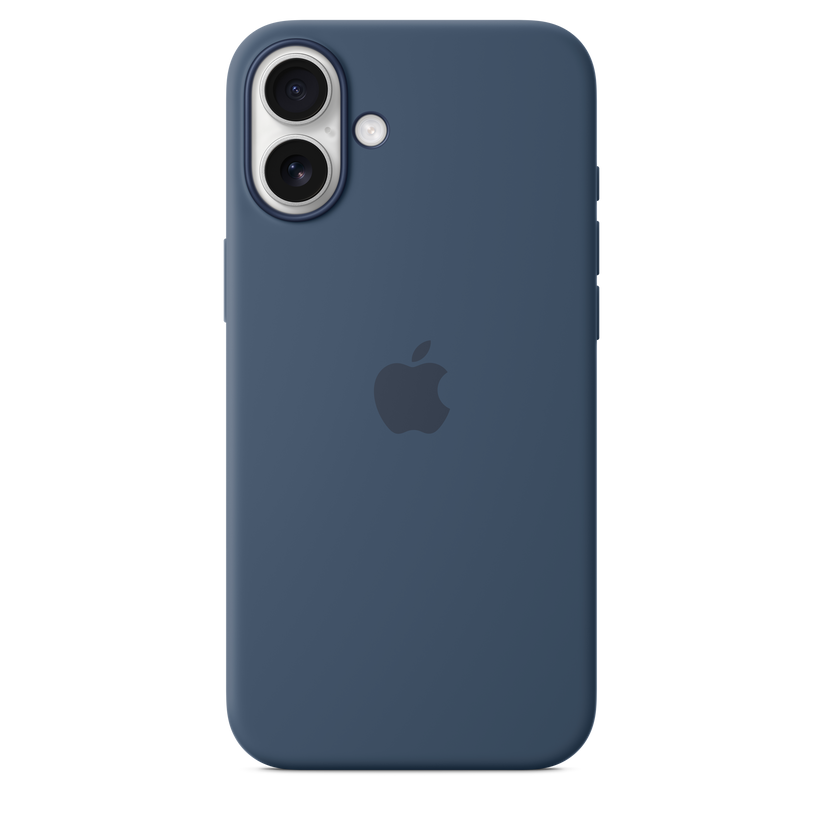 Funda de silicón con MagSafe para el iPhone 16 Plus - Azul denim