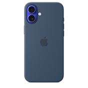 Funda de silicón con MagSafe para el iPhone 16 Plus - Azul denim