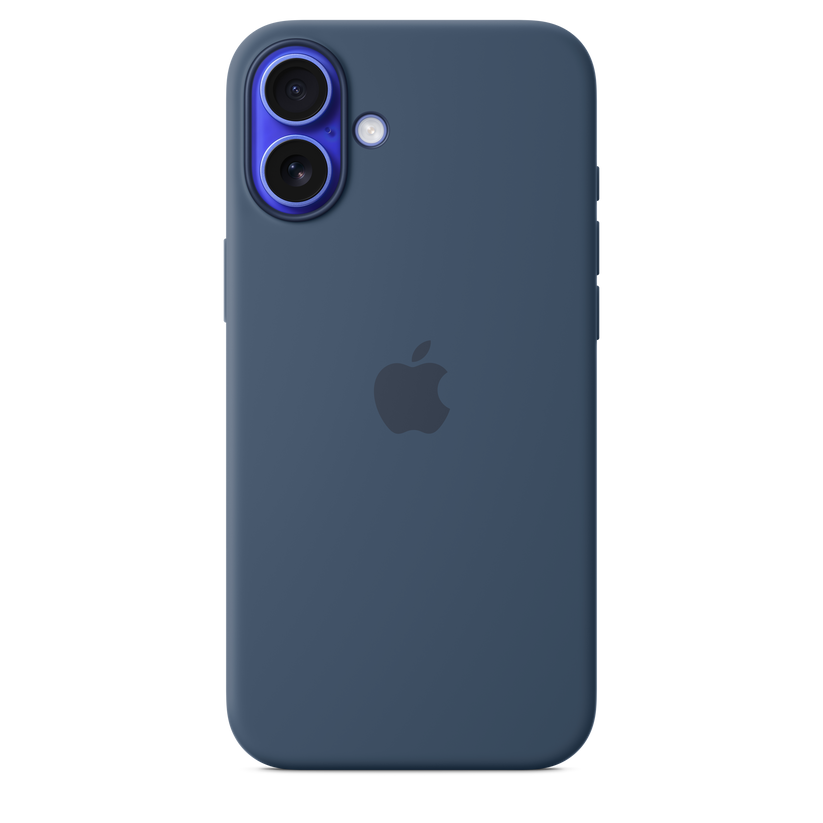 Funda de silicón con MagSafe para el iPhone 16 Plus - Azul denim