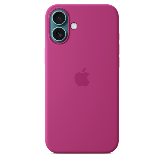 Funda de silicón con MagSafe para el iPhone 16 Plus - Fucsia
