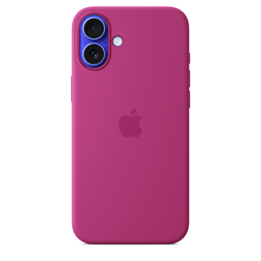 Funda de silicón con MagSafe para el iPhone 16 Plus - Fucsia