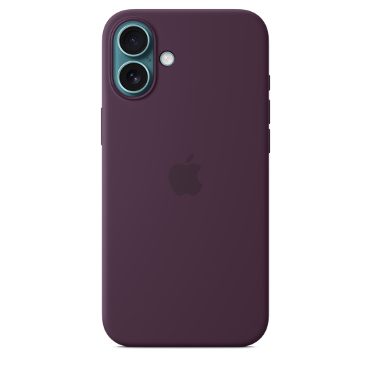 Funda de silicón con MagSafe para el iPhone 16 Plus - Color ciruela
