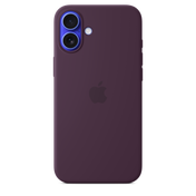 Funda de silicón con MagSafe para el iPhone 16 Plus - Color ciruela