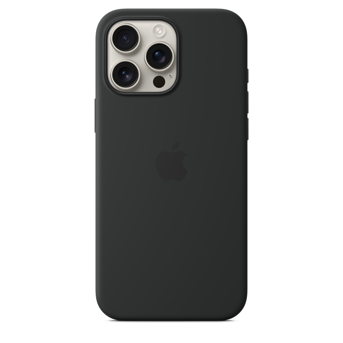 Funda de silicón con MagSafe para el iPhone 16 Pro Max - Negro