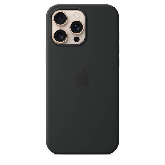 Funda de silicón con MagSafe para el iPhone 16 Pro Max - Negro
