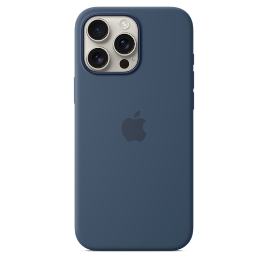 Funda de silicón con MagSafe para el iPhone 16 Pro Max - Azul denim