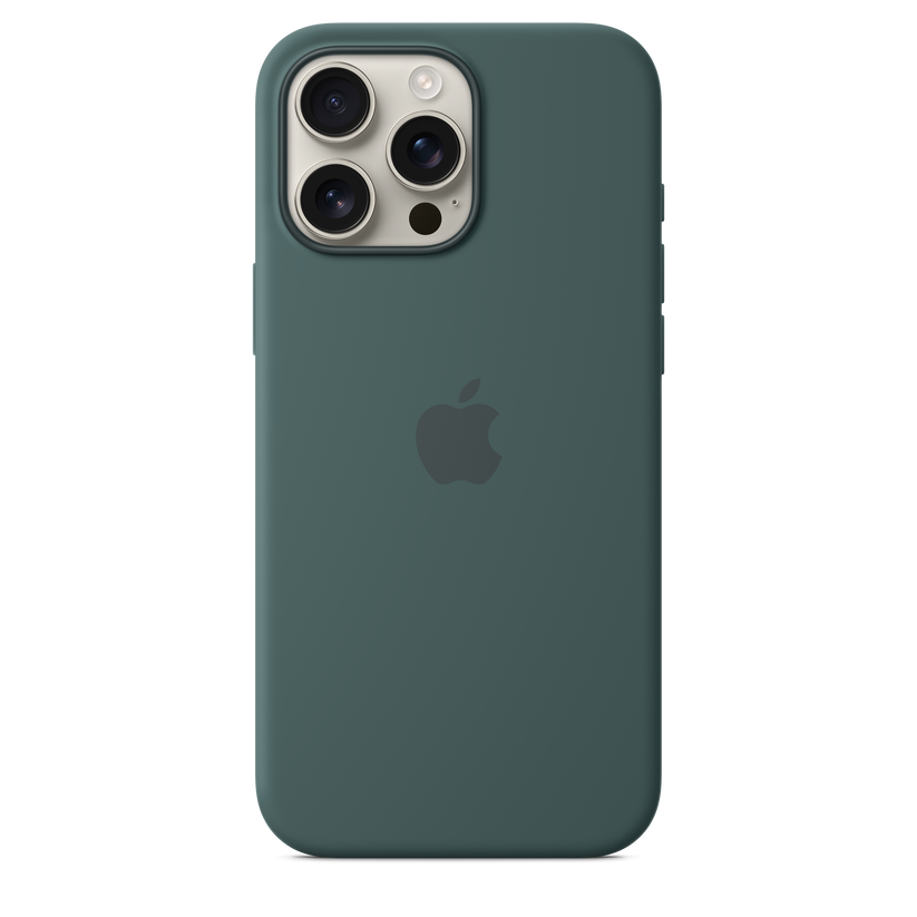 Funda de silicón con MagSafe para el iPhone 16 Pro Max - Verde lago
