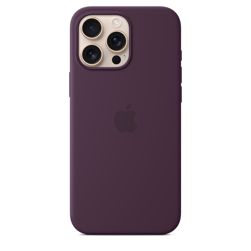 Funda de silicón con MagSafe para el iPhone 16 Pro Max - Color ciruela