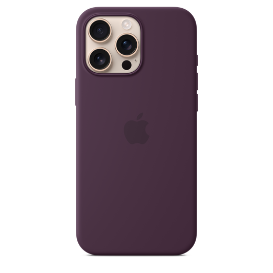 Funda de silicón con MagSafe para el iPhone 16 Pro Max - Color ciruela