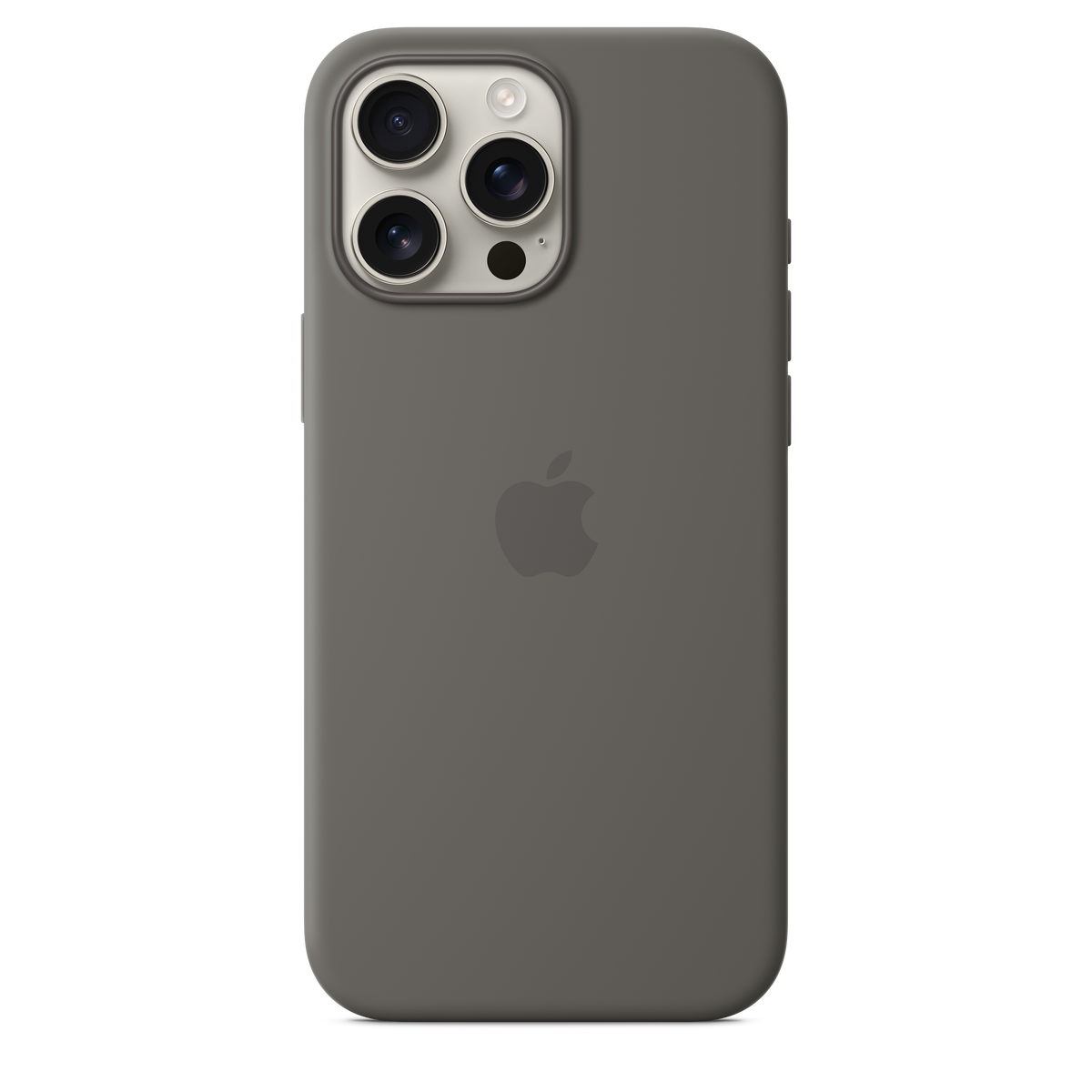 Funda de silicón con MagSafe para el iPhone 16 Pro Max - Gris piedra