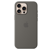 Funda de silicón con MagSafe para el iPhone 16 Pro Max - Gris piedra