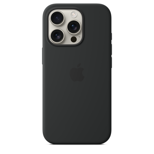 Funda de silicón con MagSafe para el iPhone 16 Pro - Negro