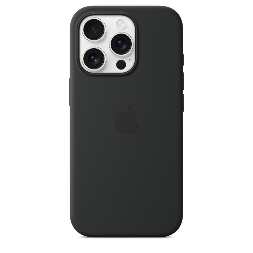 Funda de silicón con MagSafe para el iPhone 16 Pro - Negro