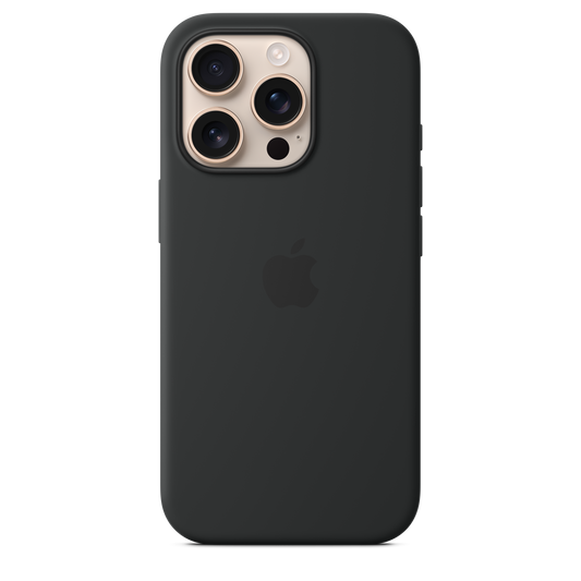 Funda de silicón con MagSafe para el iPhone 16 Pro - Negro