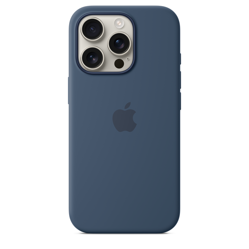 Funda de silicón con MagSafe para el iPhone 16 Pro - Azul denim
